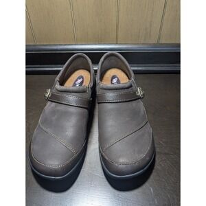 S1‎ Merrell Women's Espresso Casual Slip On Loafers Brown Leather Shoes US  9.5